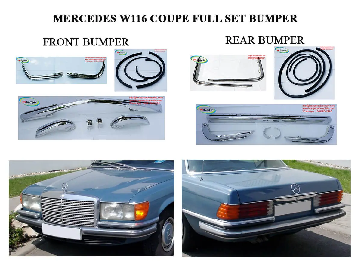 Mercedes W116 EURO Style (1972-1981) Bumpers image 2